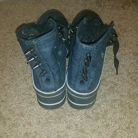 Blue Jean Spike Platforms - Picture 2 of 4