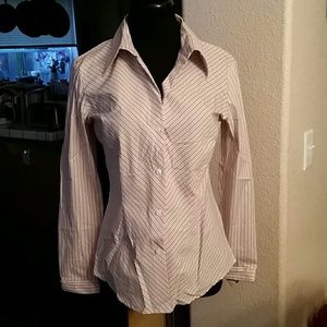 New York & Company pink long sleeve blouse