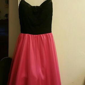 Pink & black dress