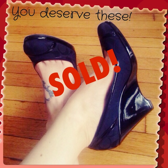 New! Coach wedges size 8 - Picture 1 of 4