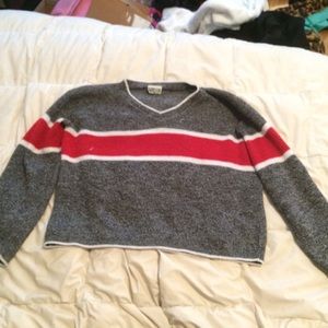 Cropped knit sweater