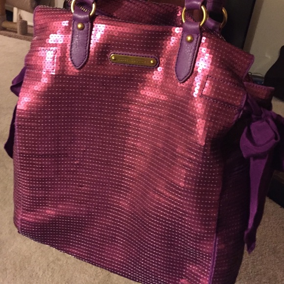 Juicy Couture Purple Sequin Tote / Purse - Picture 1 of 2