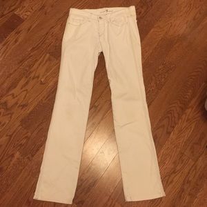 7 for all mankind white straight leg jeans
