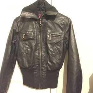 Synthetic leather jacket