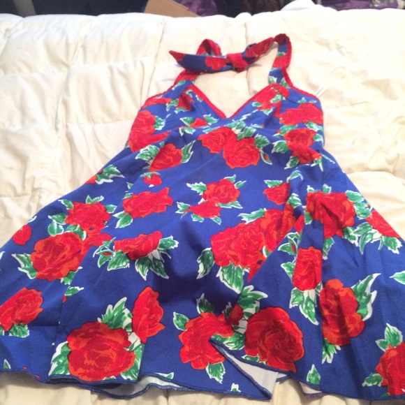 Halter rose sun dress