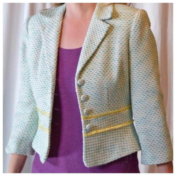 ❤️Unger Crop Jacket yellow Aqua - Picture 1 of 5