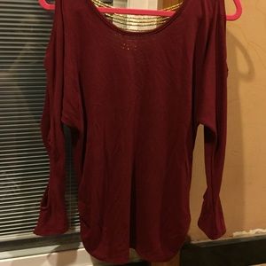 Burgundy top