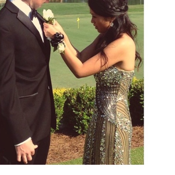 Strapless Beaded Dress