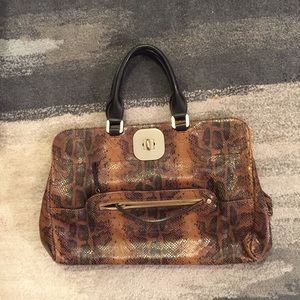 Longchamp gatsby exotic leather bag