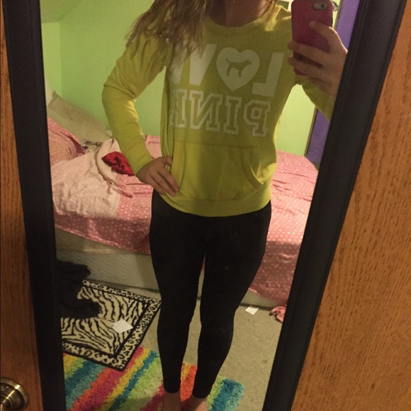 Pink Victoria's Secret sweater/White VS Shirt