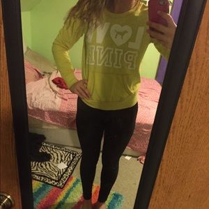 Pink Victoria's Secret sweater/White VS Shirt