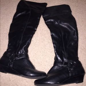 Tall black boots