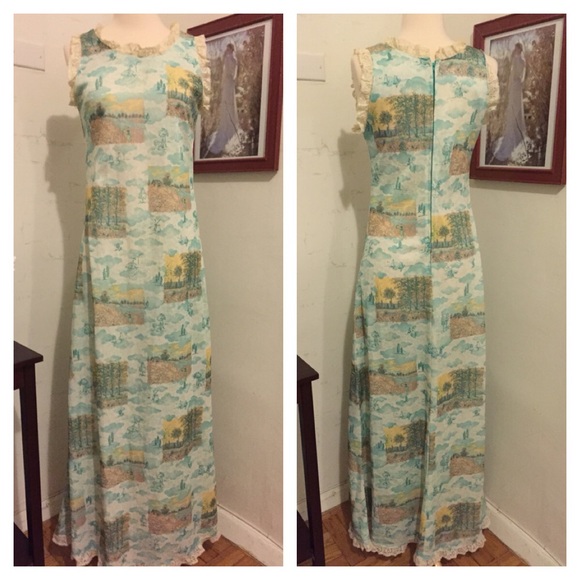 1970s handmade maxi dress great condition