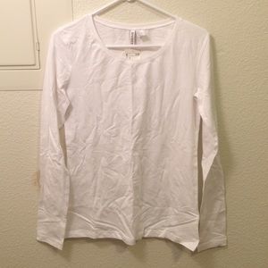 H&M Basic White Longsleeve Top