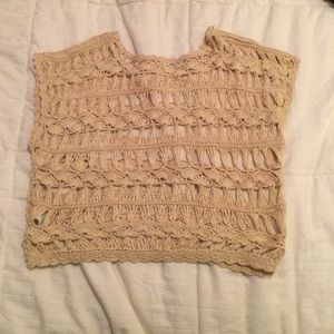 Beige knitted top