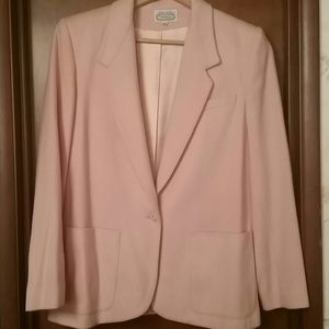 Blush pink cashmere blazer