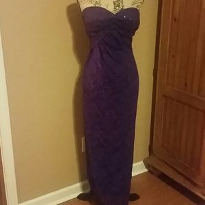 Elegant Purple lacy and sequin formal