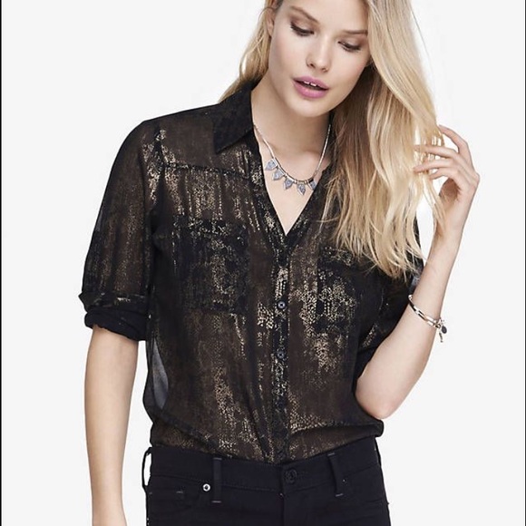 Express Tops Express Limited Edition Portofino Blouse Poshmark