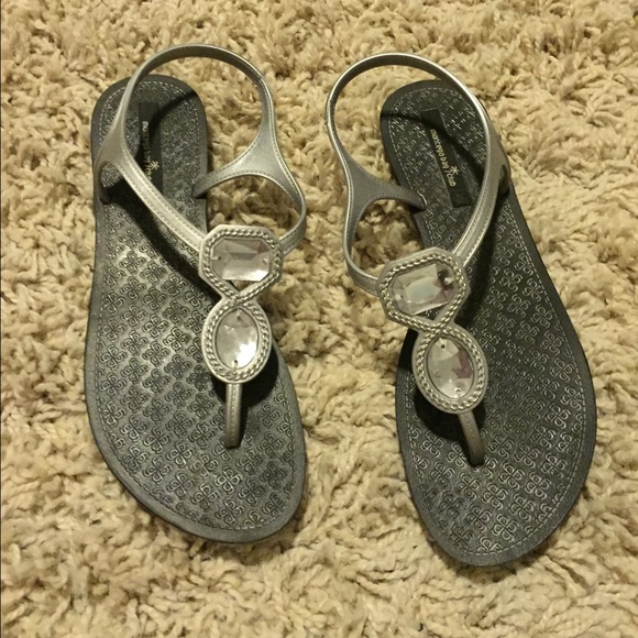 Silver sandals