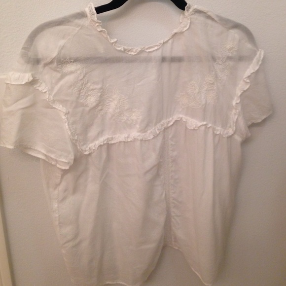 Zara white shirt with detail!