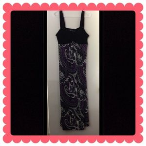 Black and Purple Paisley Dress