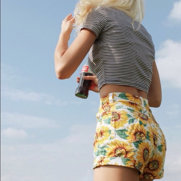 Denim High Waisted mom short