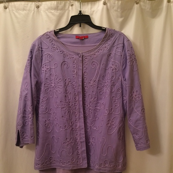 JONI B LAVENDER JACKET W/matching under blouse