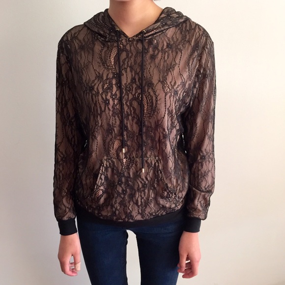 Haute Hippie Sweaters - HP🎉[haute hippie] lace hoodie