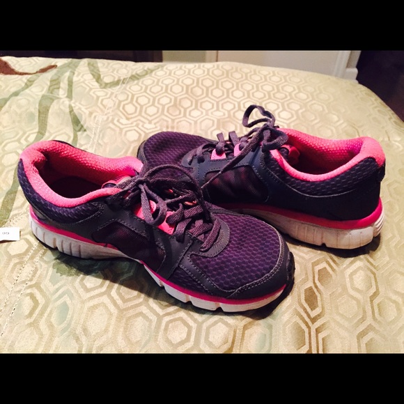 pink/grey/white shoes.