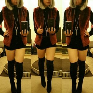 Faux fur vest