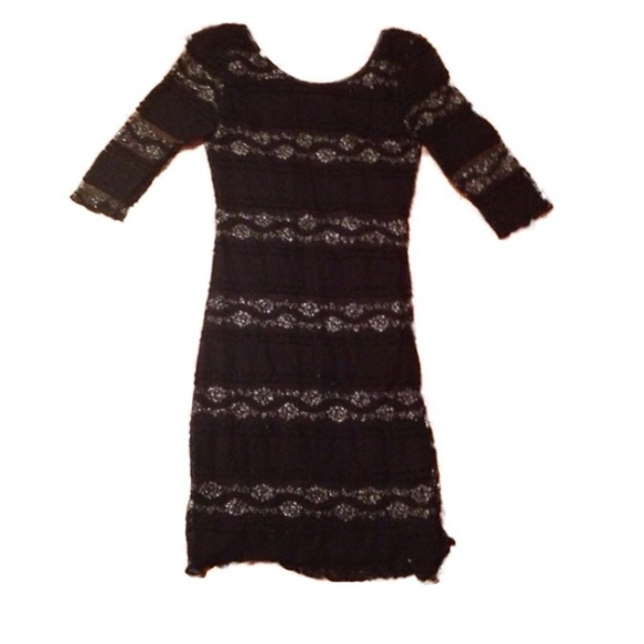 Black lace cocktail dress