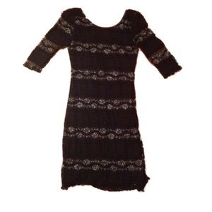 Black lace cocktail dress