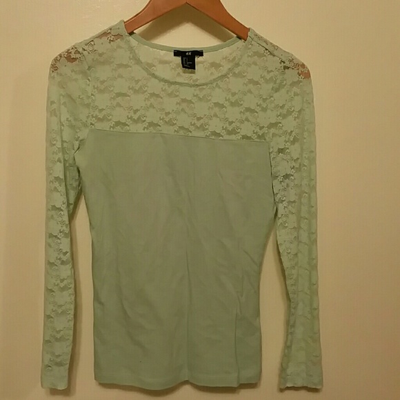 Long sleeve lace top
