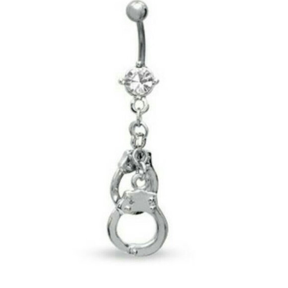 Handcuff belly button ring