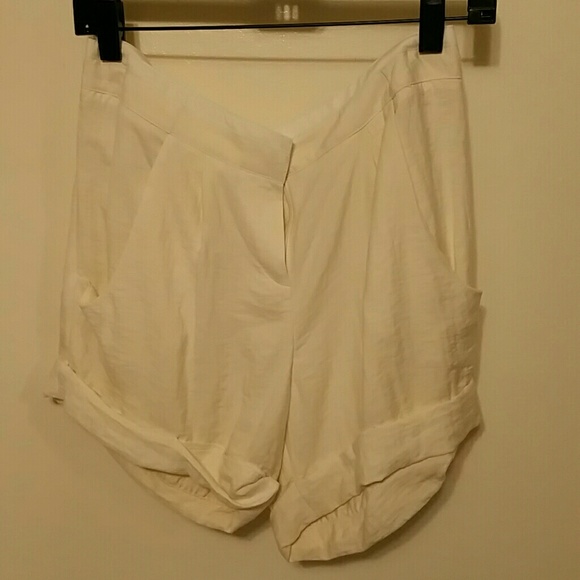Cream dress shorts