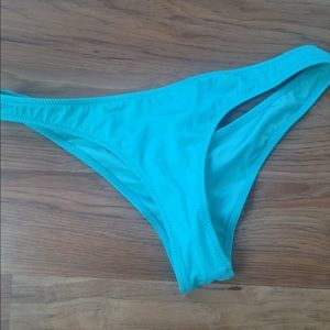 Never work turquoise Brazilian bikini bottom