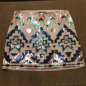 Express sequin skirt