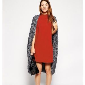 ASOS Sleeveless Shift Dress with High Neck