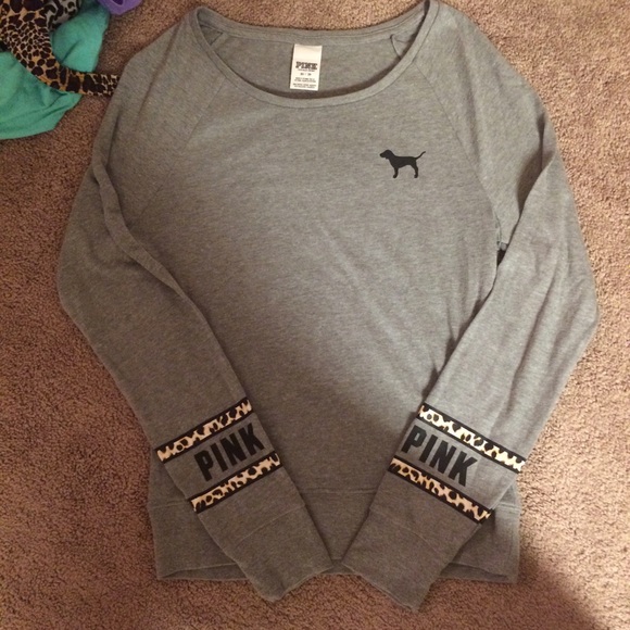 Victoria secret grey cheetah long sleeve