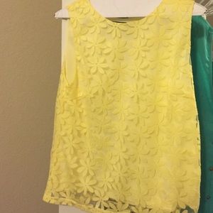 Yellow floral tank