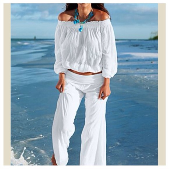 Pants - ✨LAST ONE✨fold waist linen pants