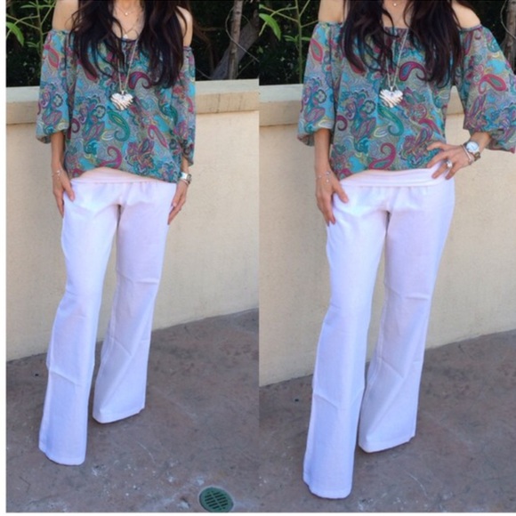 ✨LAST ONE✨fold waist linen pants - Picture 2 of 2