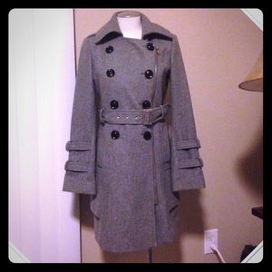 Guess pea coat with gorgeous liner