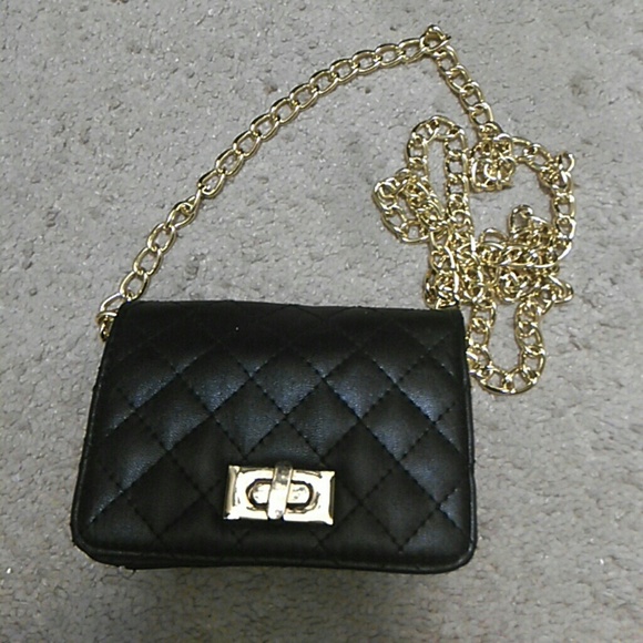 SMALL Cross body black purse
