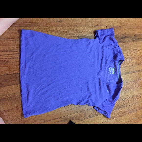 Purple dri-fit Nike shirt