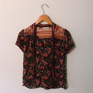 Floral sheer top