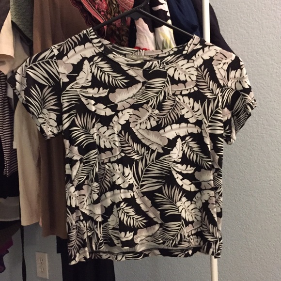 Tropical patterned baby t