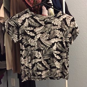 Tropical patterned baby t
