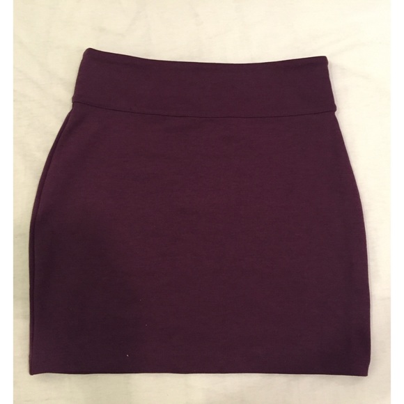 Silence + noise purple tight skirt