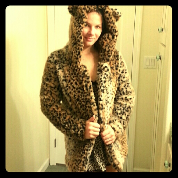 Leopard jacket with ears and tail